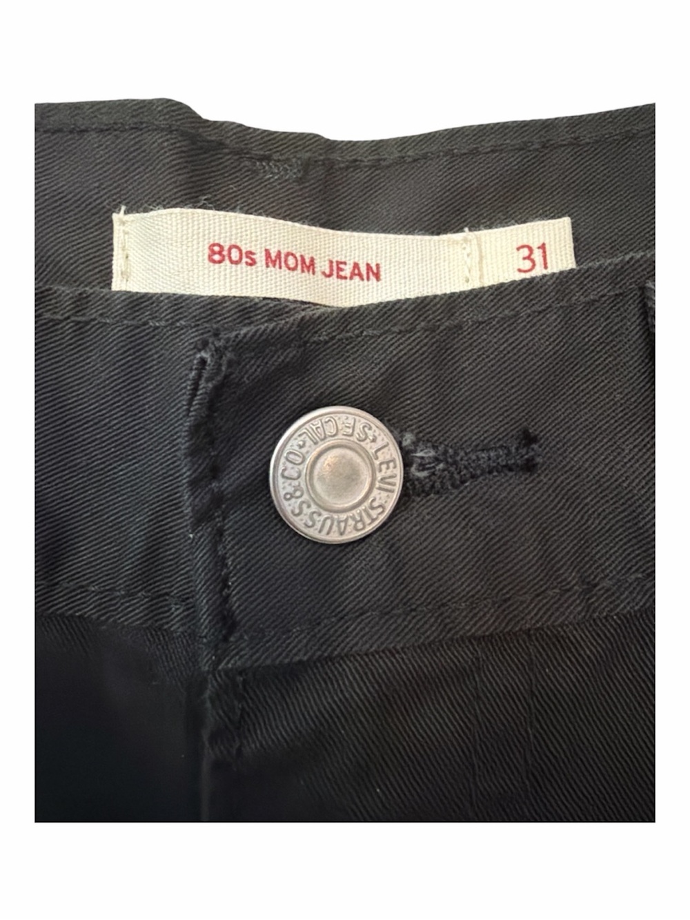 Levi’s 80’s Mom Black Jeans 31x30 - Picture 3 of 5